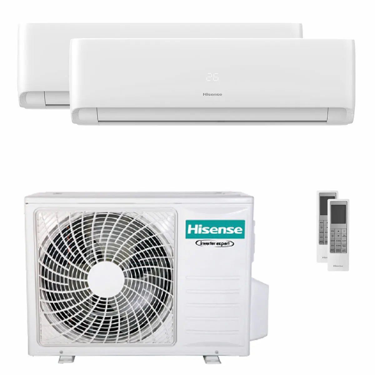 Condizionatore Hisense EcoSense dual split 18000+18000 BTU inverter A++ wifi unità esterna 7 kW Hisense
