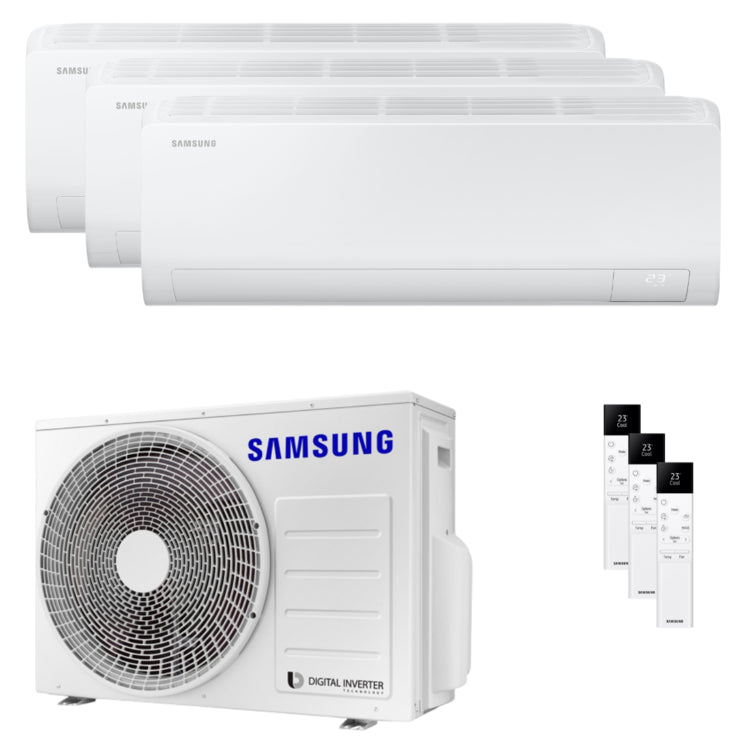 Condizionatore Samsung Cebu S2 trial split 7000+7000+7000 BTU inverter A++ wifi unità esterna 5.2 kW