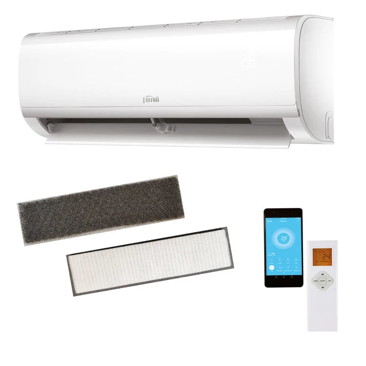 Ferroli Diamant Plus 12000 BTU unita' interna inverter gas R32 con doppio filtraggio