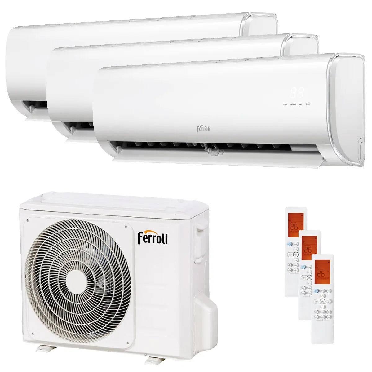 Condizionatore Ferroli Giada trial split 12000+12000+12000 BTU inverter A+ wifi unità esterna 7.9 kW FERROLI