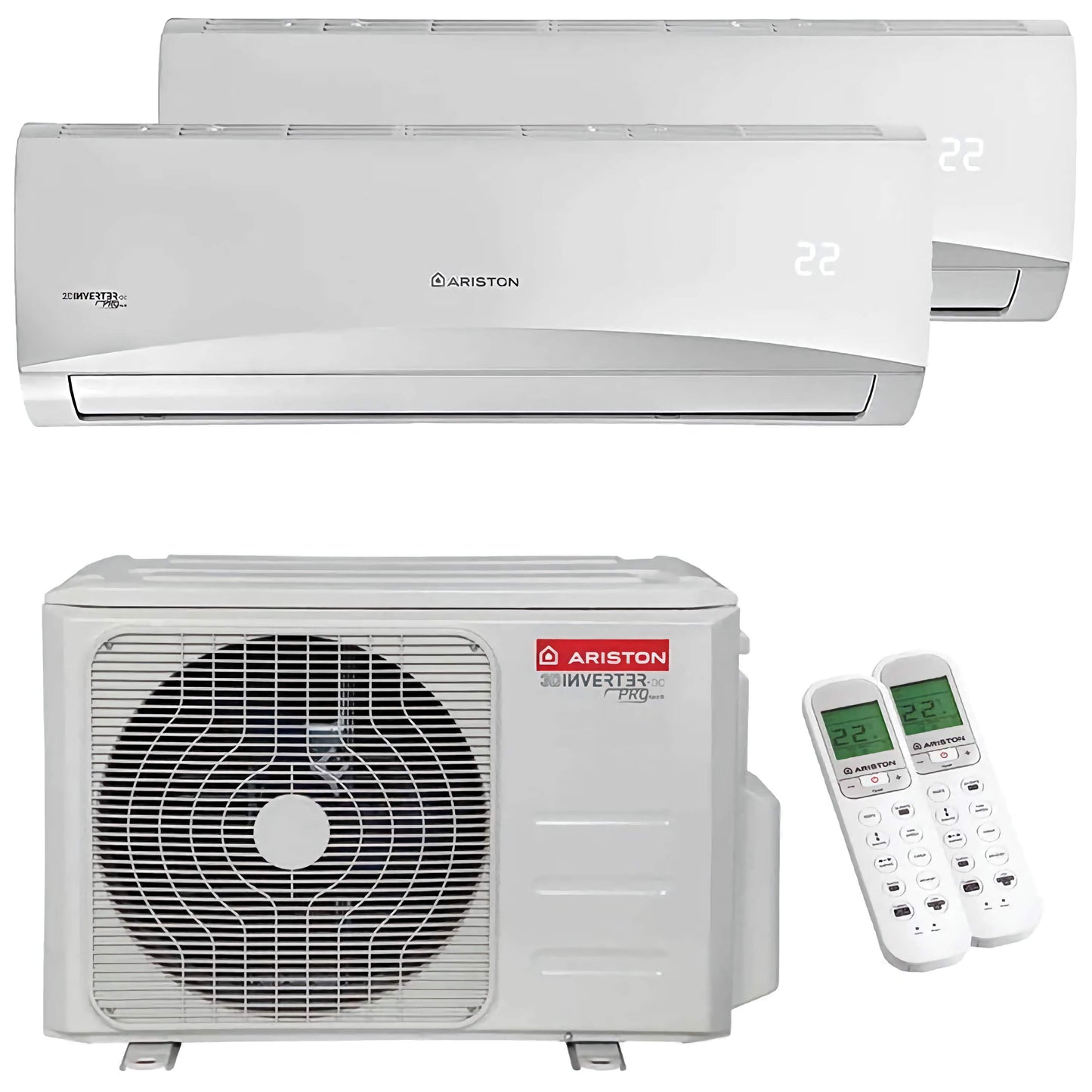 Ariston PRIOS R32 Condizionatore dual split 9000+9000 BTU inverter A+ unità esterna 5,0 kW