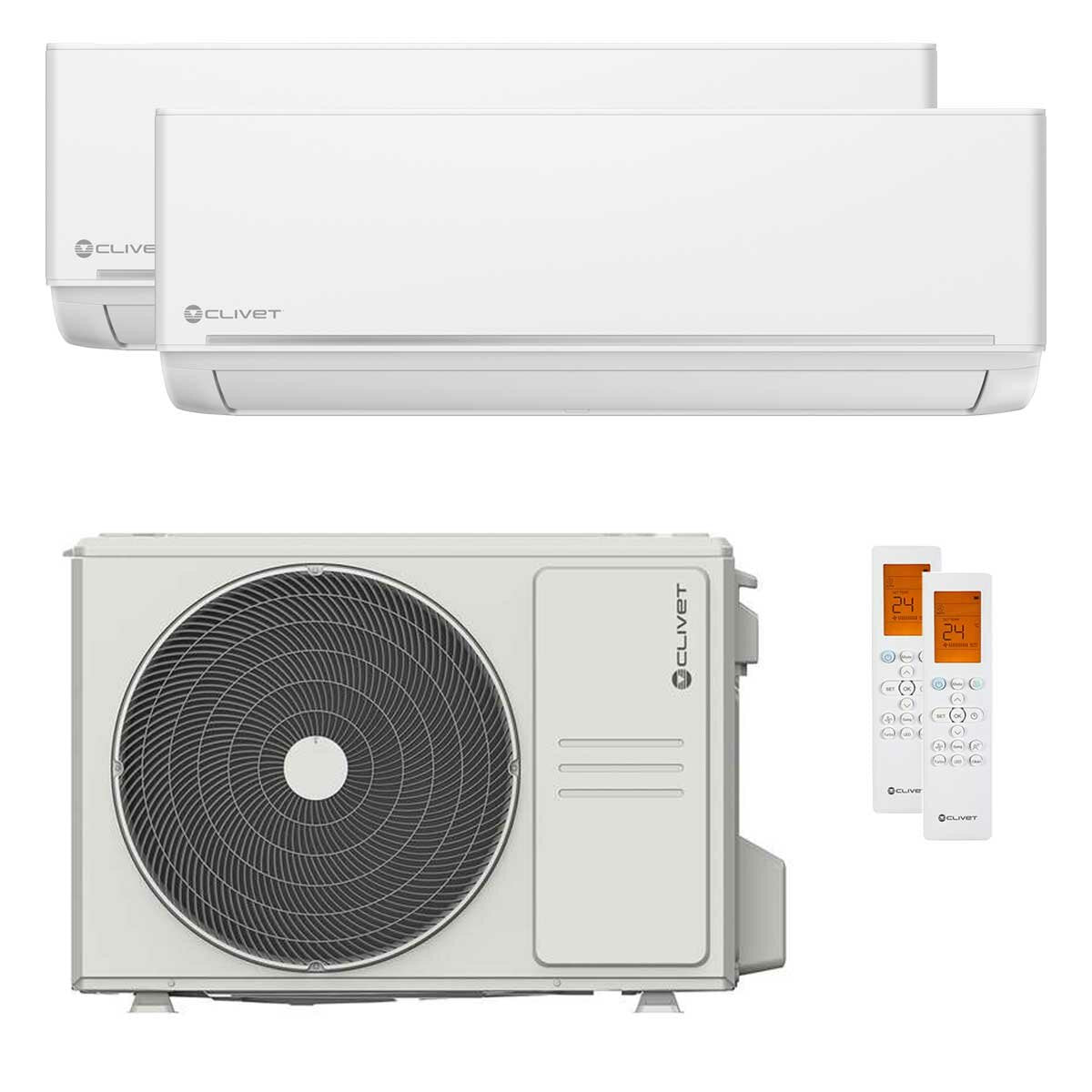 Condizionatore Clivet EZCool dual split 9000+12000 BTU inverter A+ unità esterna 4.1 kW
