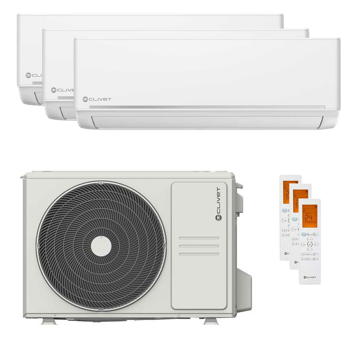 Condizionatore Clivet EZCool trial split 9000+9000+9000 BTU inverter A++ unità esterna 6.2 kW