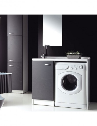 Mobile lavatoio lavanderia copri lavatrice Sfera 107x61 sx aperto vari colori
