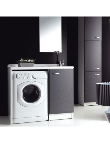 Mobile lavatoio lavanderia 109x61 copri lavatrice Sfera dx aperto vari colori