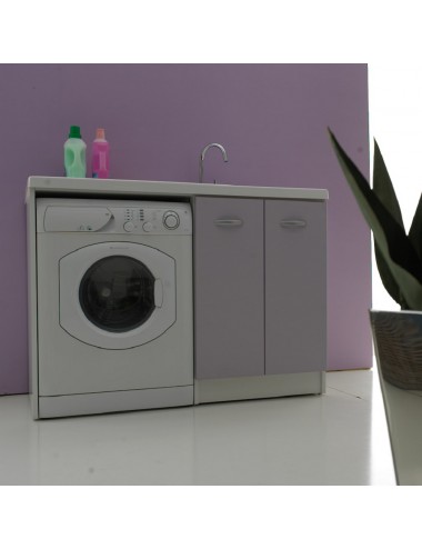 Mobile lavatoio lavanderia 124x61 copri lavatrice Sfera dx aperto vari colori