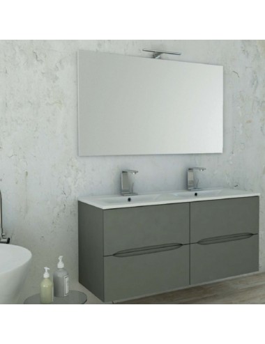 Mobile bagno sospeso Panama doppio lavabo cm 120 design moderno vari colori