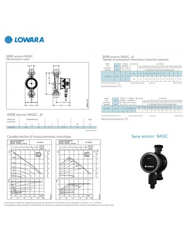 Circolatore Lowara velocità variabile ecocirc basic 25-6/130