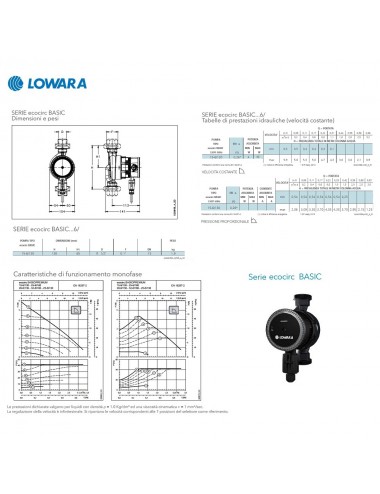 Circolatore Lowara velocità variabile ecocirc basic 15-6