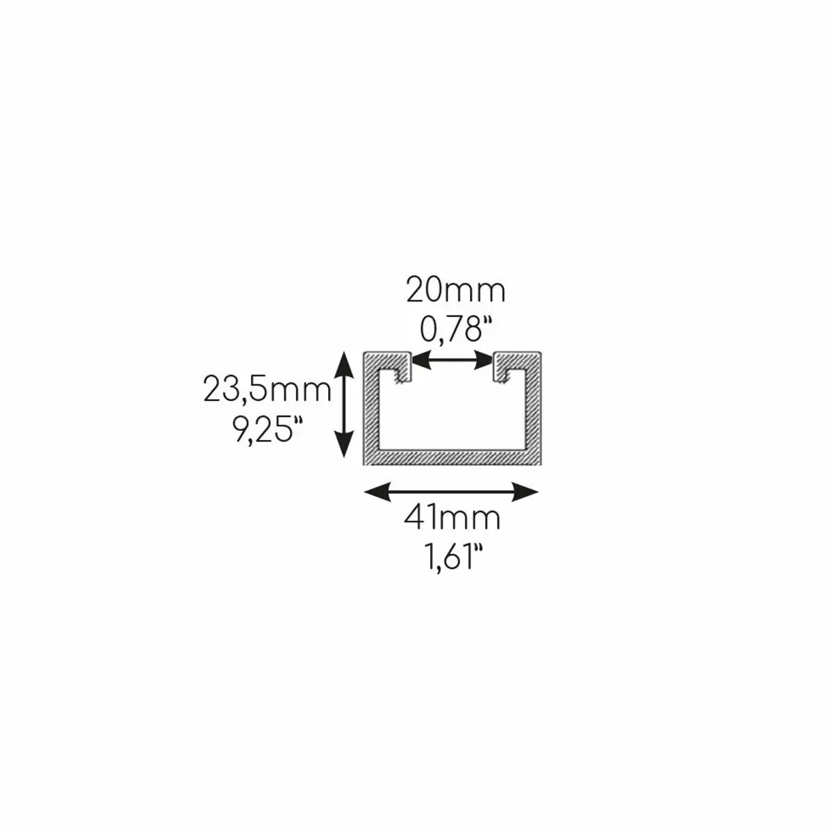 Supporto a pavimento Niccons MINI SUMO antivibrante 130x60x560 mm con profilo 41 mm Niccons