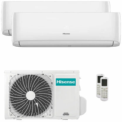 Condizionatore Hisense Hi-Comfort 2025 dual split 9000+12000 BTU inverter A++ wifi unità esterna 4.1 kW HISENSE