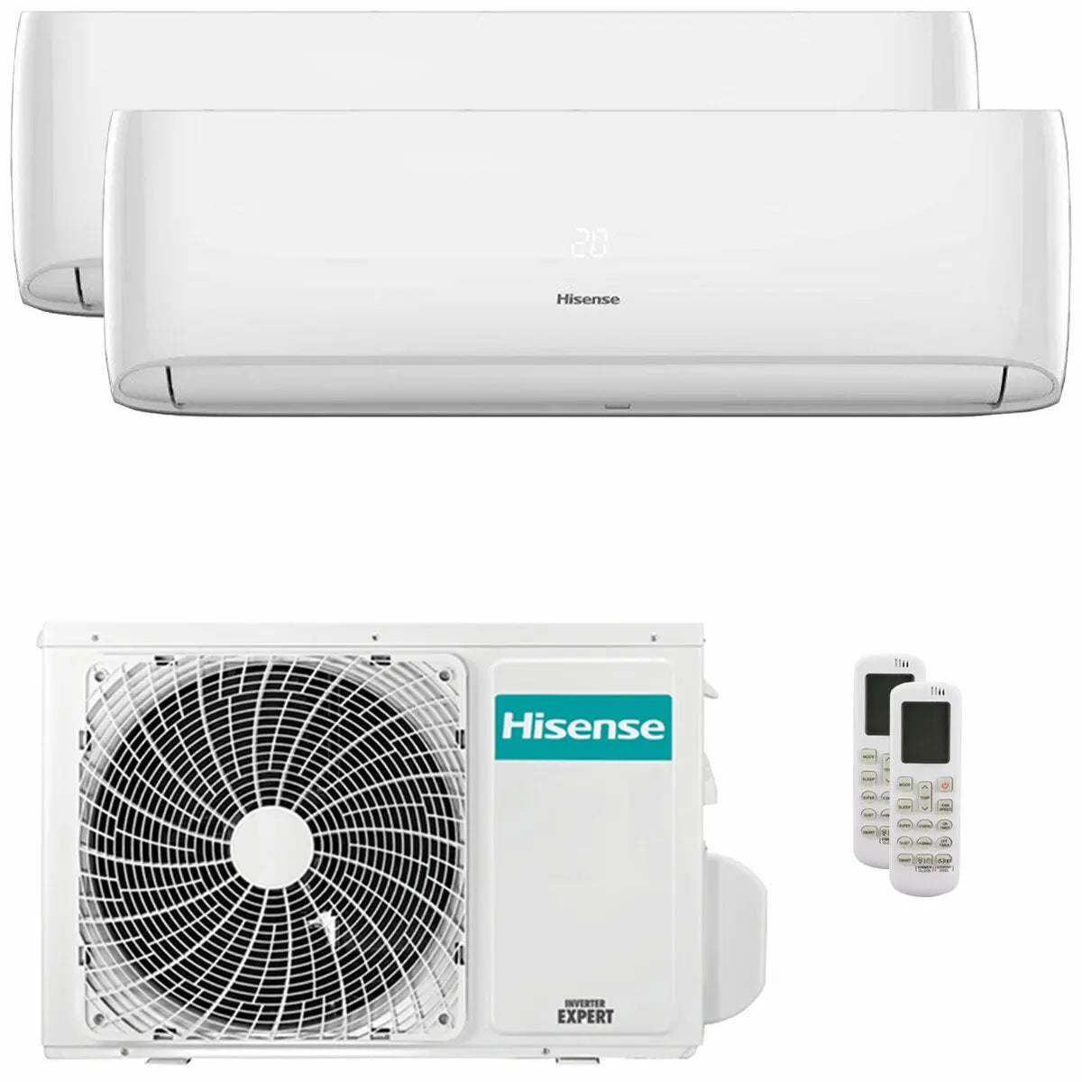 Condizionatore Hisense Hi-Comfort 2025 dual split 9000+9000 BTU inverter A++ wifi unità esterna 3.5 kW HISENSE