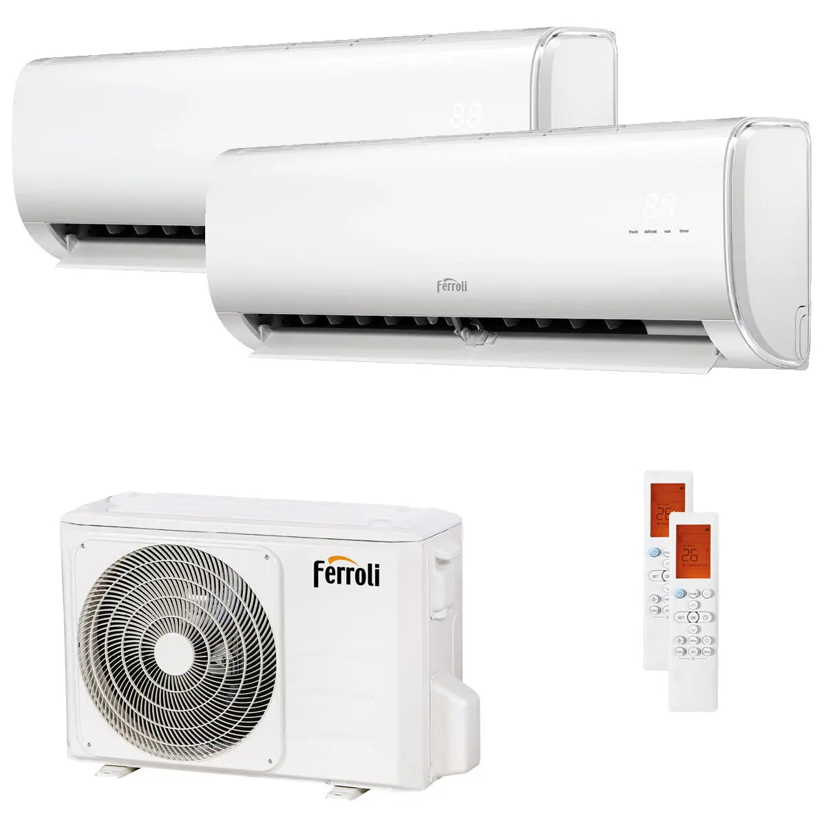 Condizionatore Ferroli Giada dual split 9000+9000 BTU inverter A wifi unità esterna 5.3 kW FERROLI