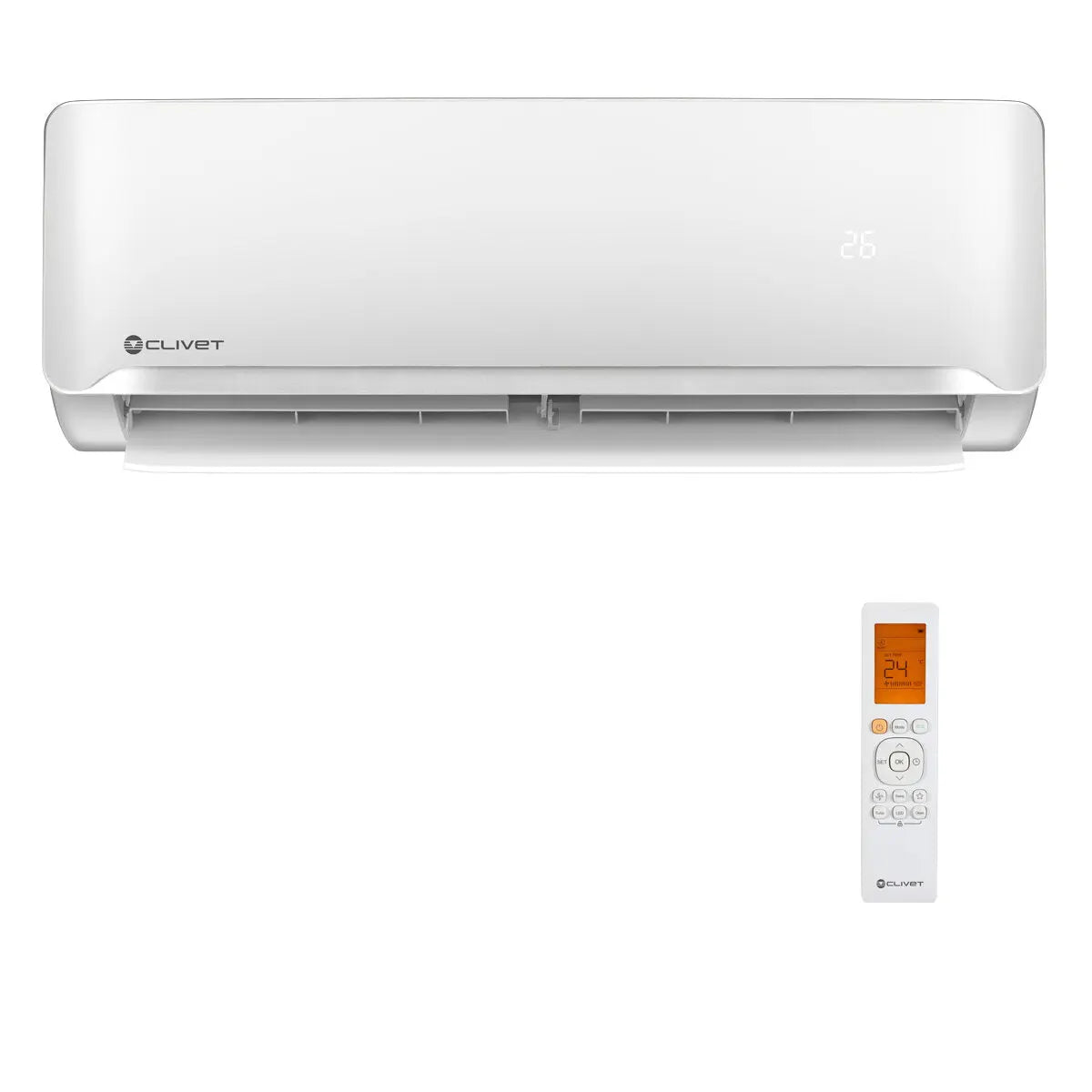 Condizionatore Clivet Essential 2 dual split 12000+12000 BTU inverter A+ unità esterna 5,3 kW Clivet