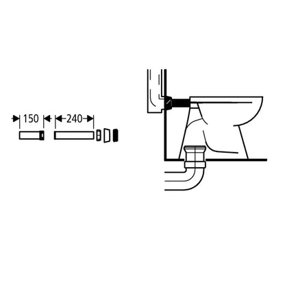 Canotto di scarico Grohe per cassette WC  GROHE