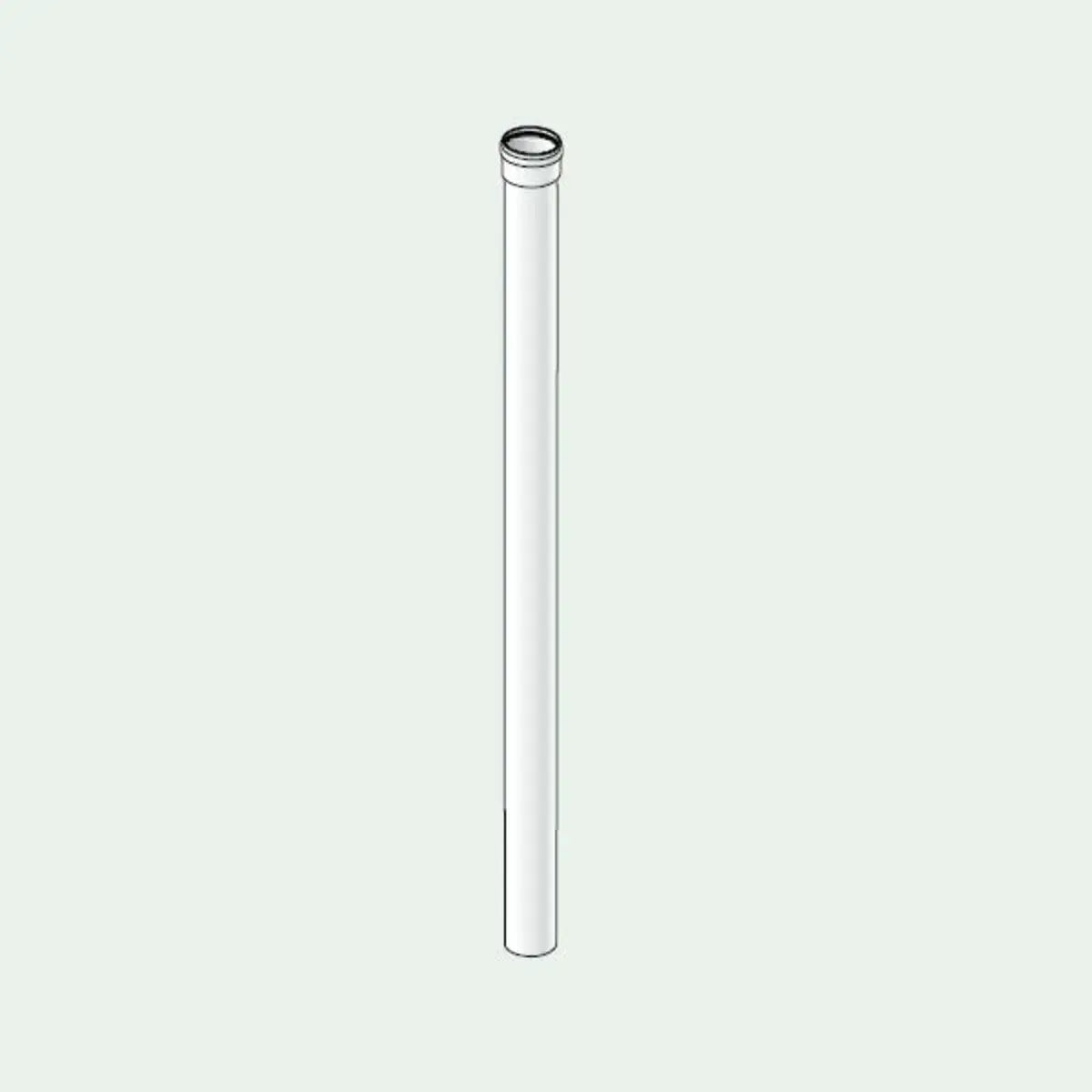 Tubo ø 60 mm lungh. 0,25 m m/f (bianco) Fondital