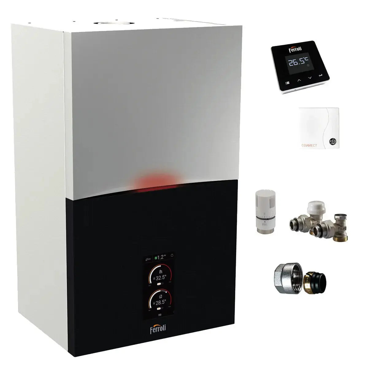 Caldaia a condensazione Ferroli Bluehelix Maxima 28 C + Comando Connect 24 kW A+ metano GPL aria propanata Ferroli