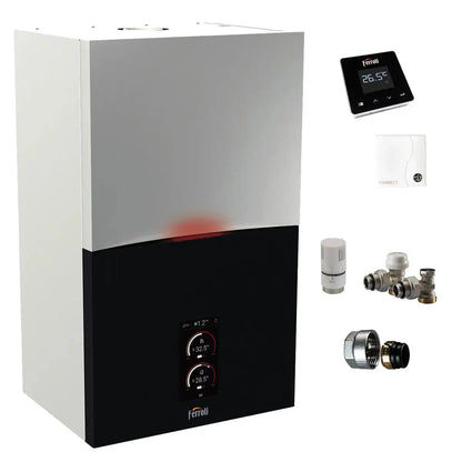 Caldaia a condensazione Ferroli Bluehelix Maxima 28 C + Comando Connect 24 kW A+ metano GPL aria propanata Ferroli