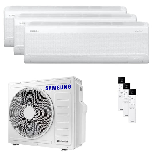 Condizionatore Samsung Windfree Elite S2 trial split 12000+12000+12000 BTU inverter A++ wifi unità esterna 6.8 kW SAMSUNG