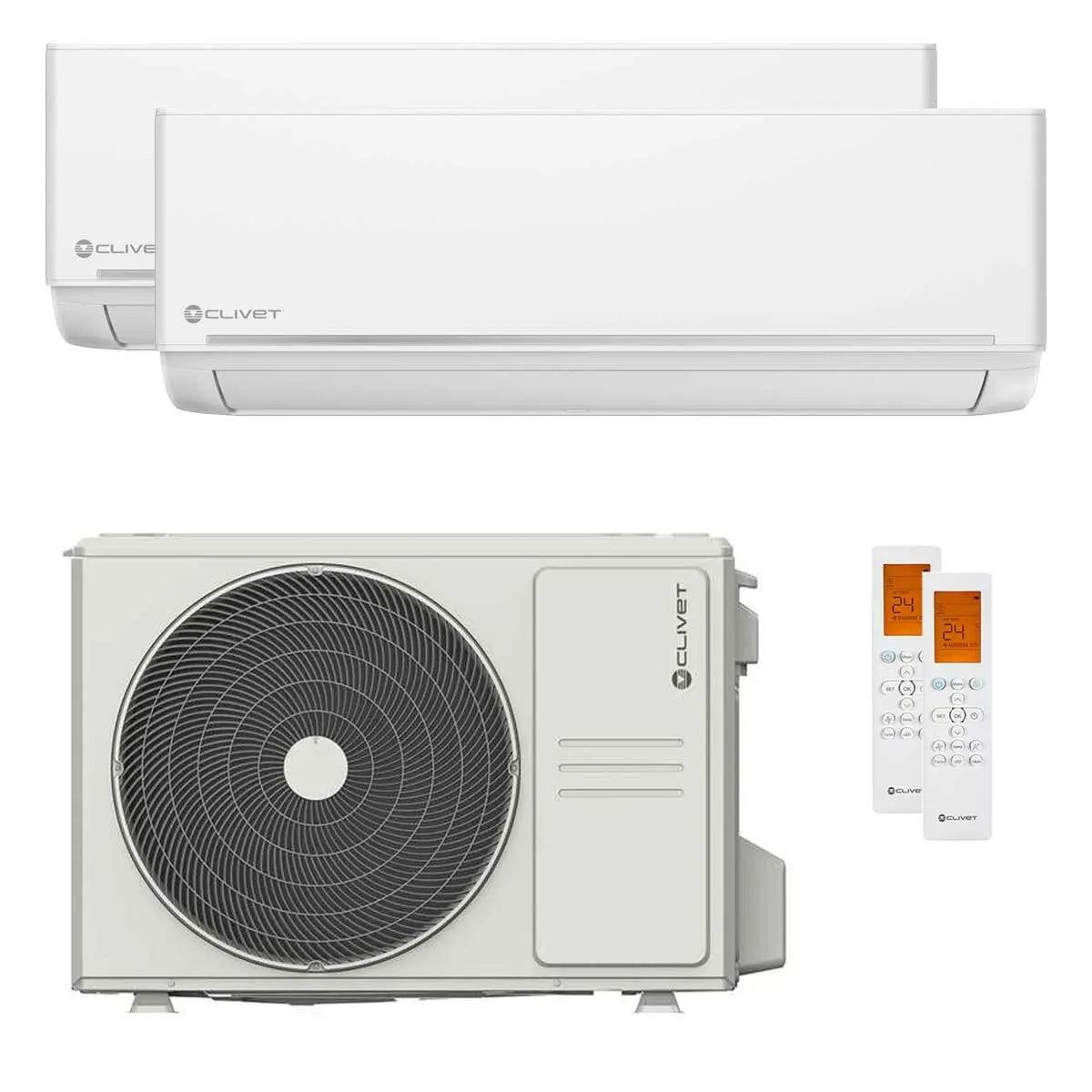 Condizionatore Clivet EZCool dual split 9000+9000 BTU inverter A+  unità esterna 5.3 kW CLIVET