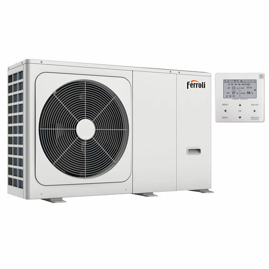 Pompa di calore aria acqua Ferroli Omnia M 3.2 HI9 16 kW Monoblocco Trifase Inverter R32 A++ - CON RESISTENZA ELETTRICA INTEGRATA FERROLI