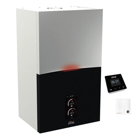 Caldaia a condensazione Ferroli Bluehelix Maxima 28 C + Comando Remoto Connect 24 kW camera stagna metano gpl Ferroli