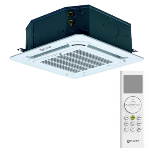 Clivet cassetta 4 vie 9000 BTU condizionatore inverter  A++ con telecomando - gas R32 Clivet