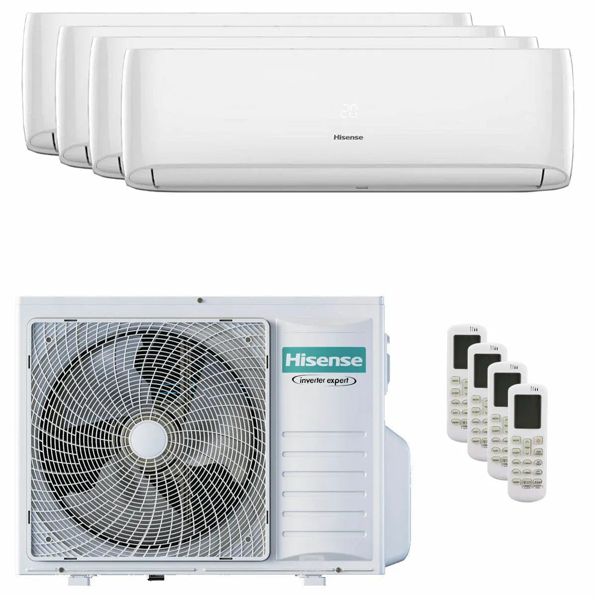 Condizionatore Hisense Hi-Comfort quadri split 9000+9000+9000+9000 BTU inverter A++ wifi unità esterna 8 kW HISENSE